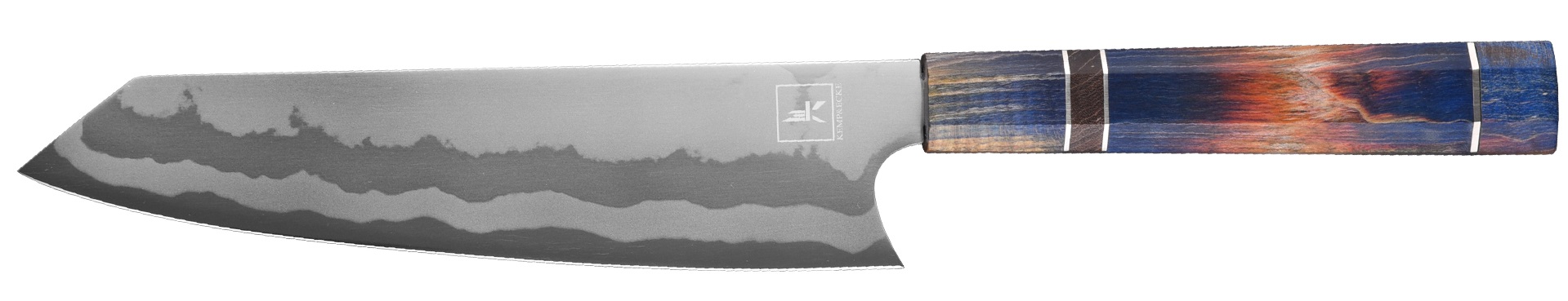 “Nebel” Das Guyto Chefmesser aus 7-Schichtigen 440C Edelstahl mit einem Oktagon Holz Griff