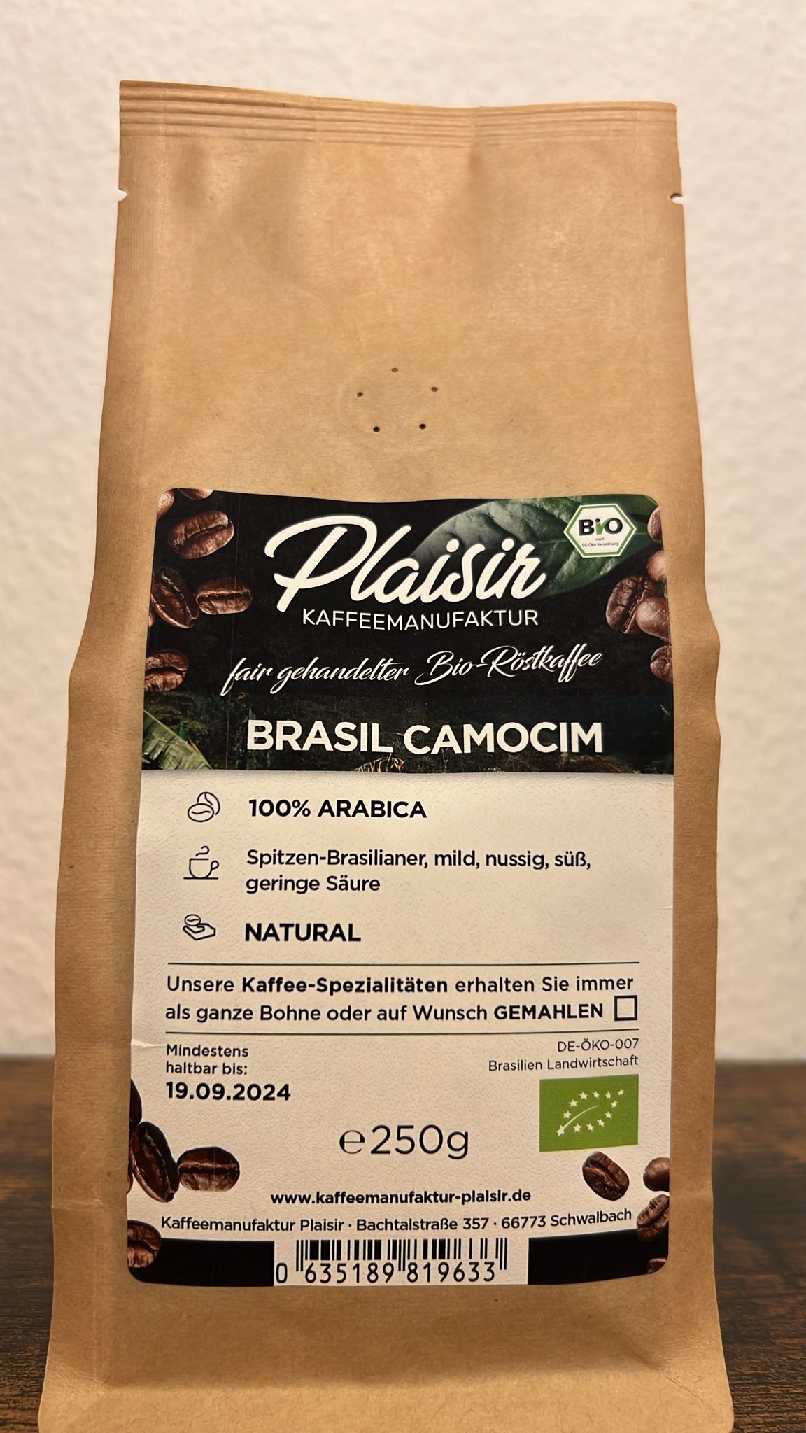 Kaffee "BIO Brasil Camocim" 